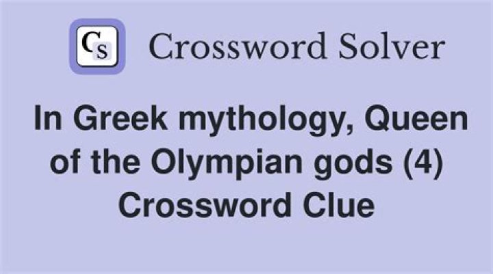 Queen of the Olympian gods Crossword Clue NYT 15 June 2023